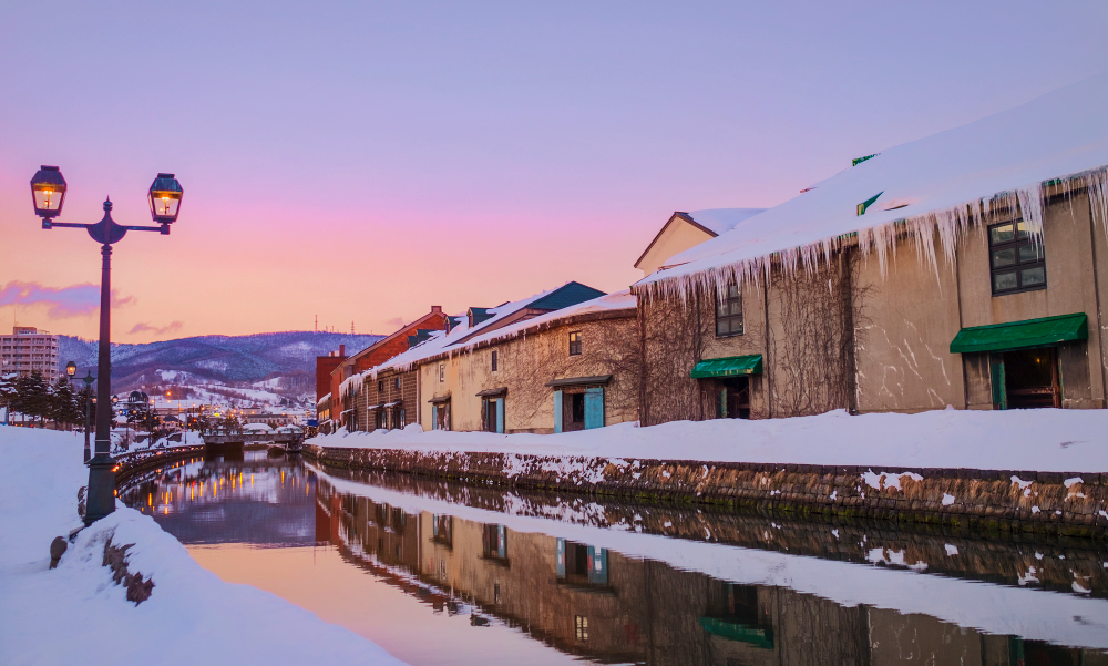 pemandangan Otaru Canal di Hokkaido